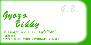 gyozo bikky business card